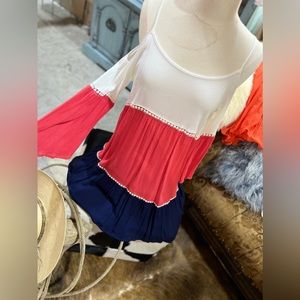 Striped Dress by UMGEE with cold-shoulder